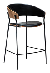 CRIB Bar stool, dark oak/black