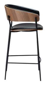 CRIB Bar stool, dark oak/black