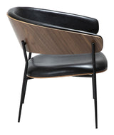 CRIB Lounge Chair, dark oak/black