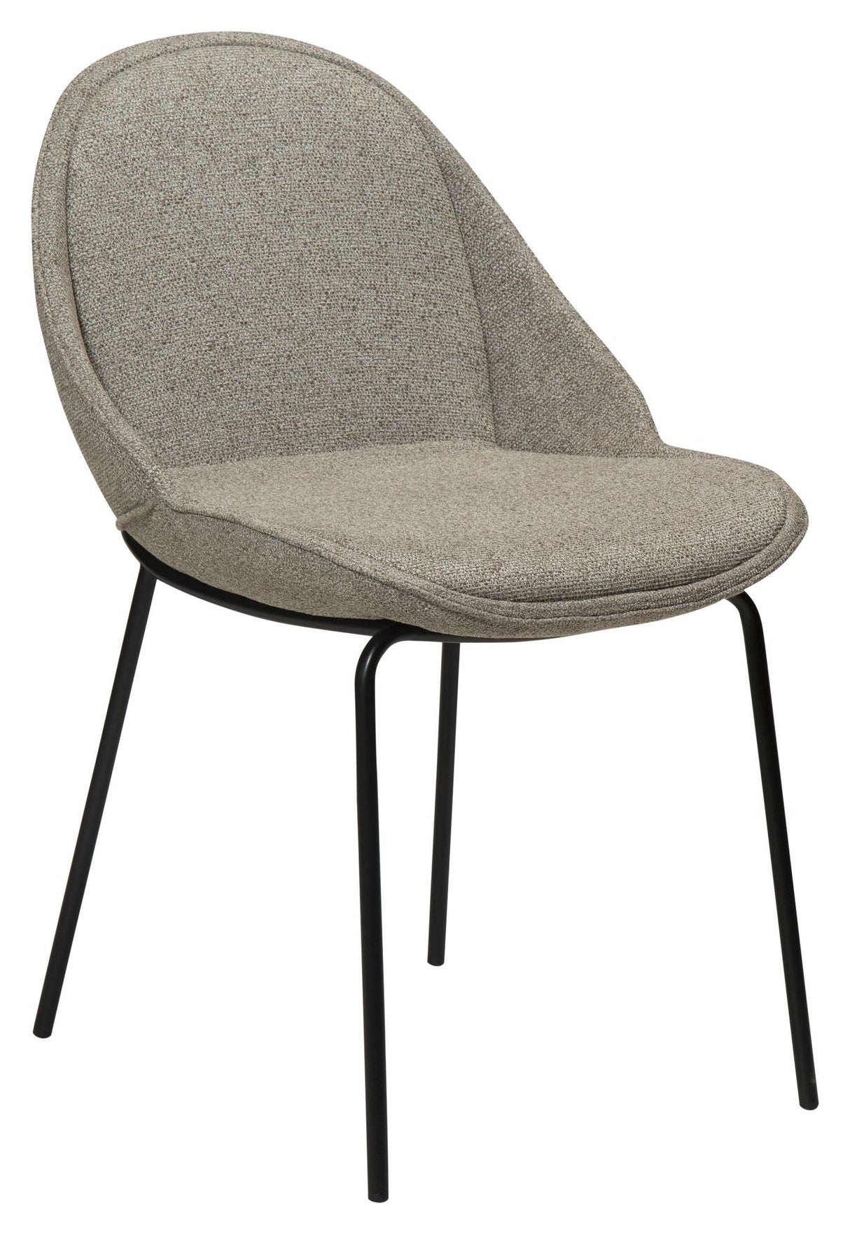 Arch Dining chair, pebble earth bouclé fabric