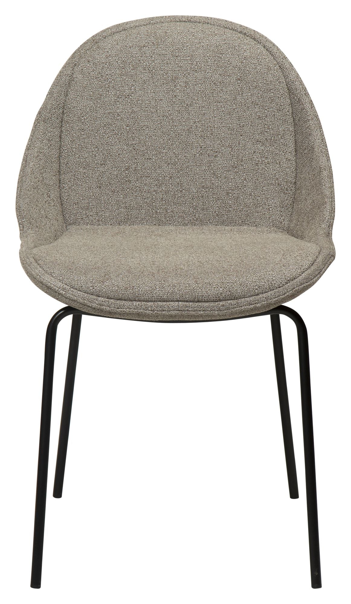 Arch Dining chair, pebble earth bouclé fabric