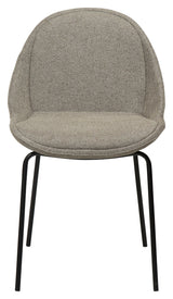 Arch Dining chair, pebble earth bouclé fabric