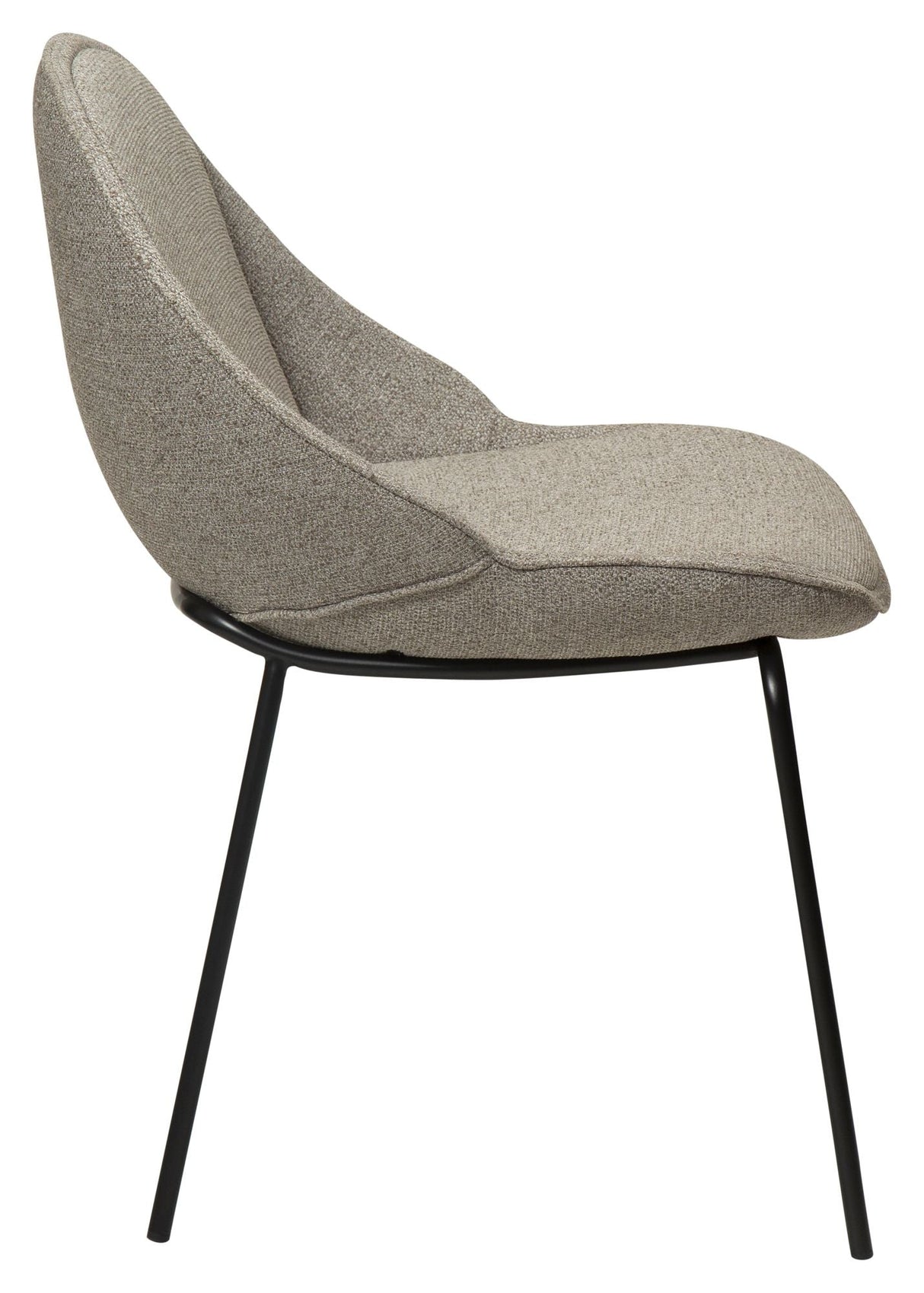 Arch Dining chair, pebble earth bouclé fabric