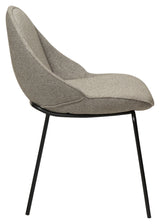 Arch Dining chair, pebble earth bouclé fabric