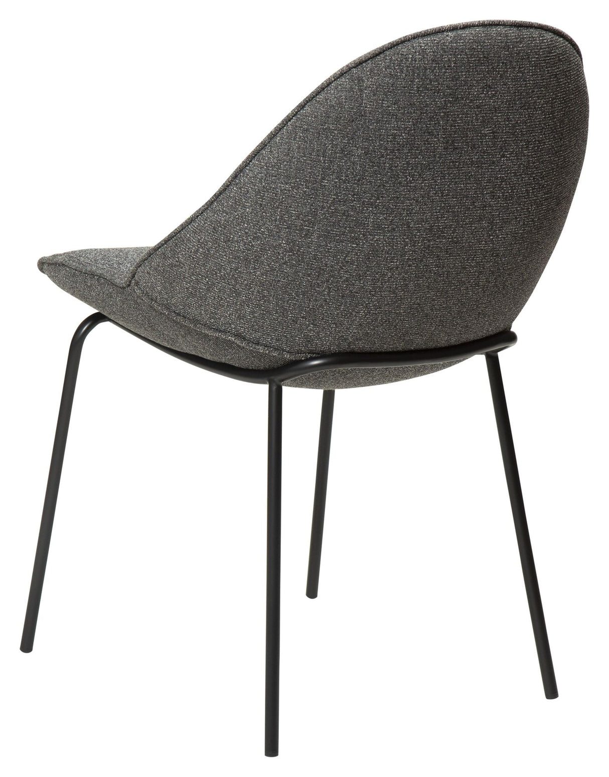 Arch Dining chair, pebble gray bouclé fabric