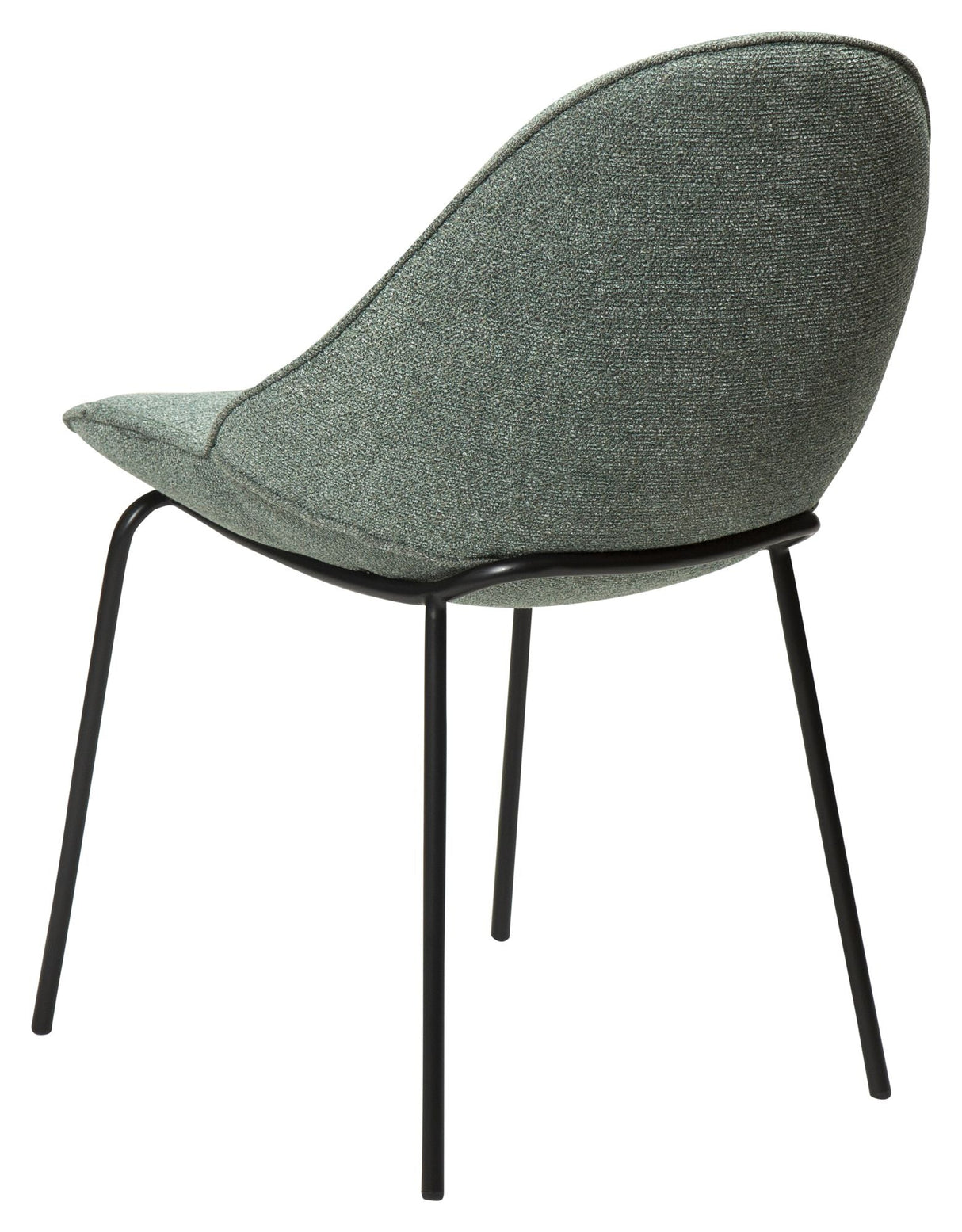 Arch Dining chair, pebble green bouclé fabric