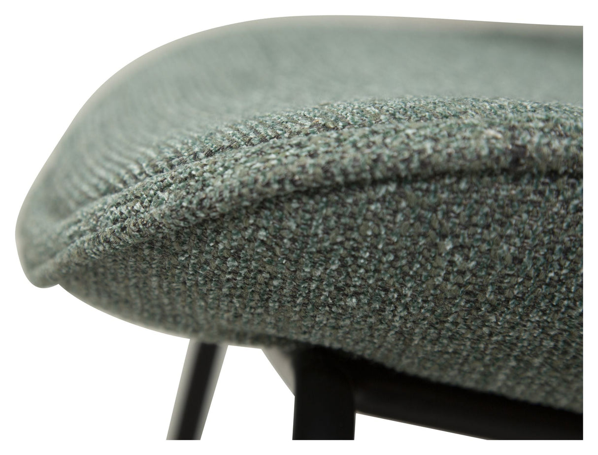 Arch Dining chair, pebble green bouclé fabric