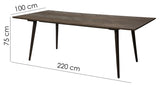 Bone Dining table, 220x100, Recycled Elm