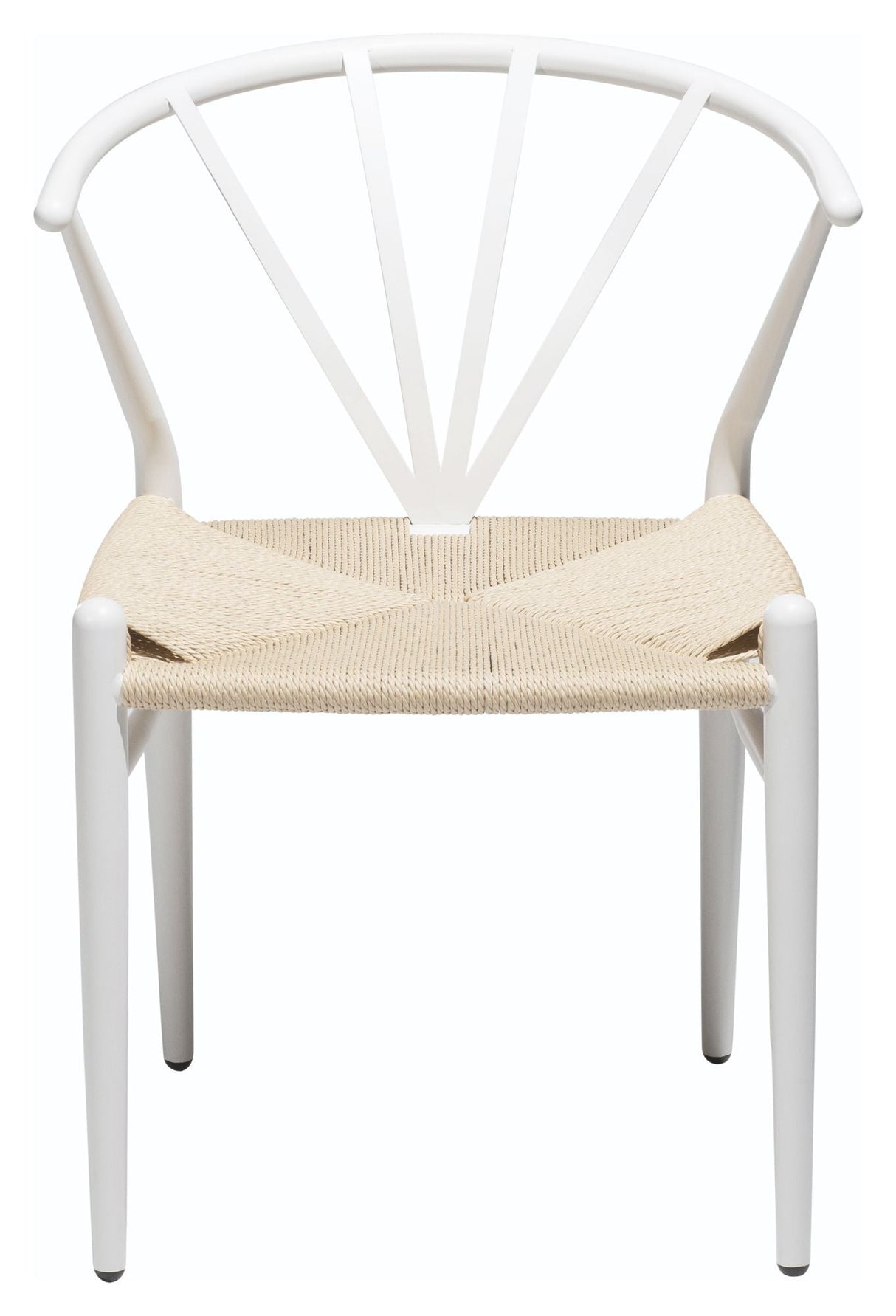 Delta Dining chair, White w. Nature seat