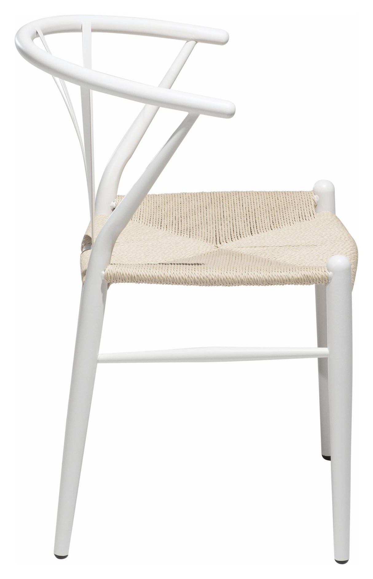 Delta Dining chair, White w. Nature seat