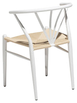 Delta Dining chair, White w. Nature seat