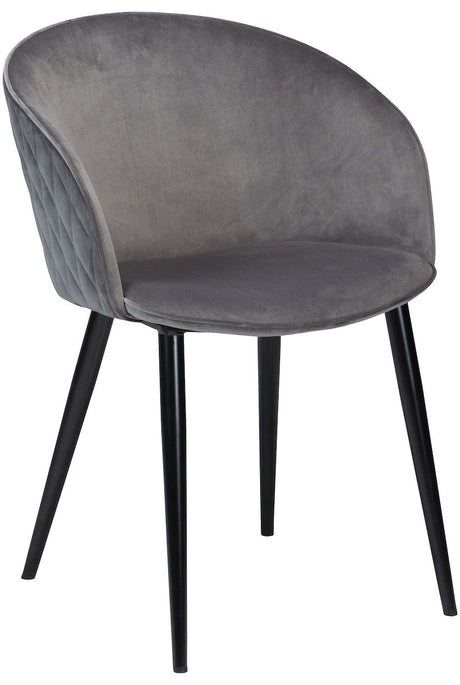 Dual Dining Chair, Alugrå Velour