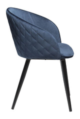 Dual Dining Chair, Midnight Blue Velvet