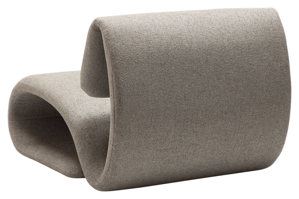 Dubna Lounge Chair, pebble earth bouclé fabric