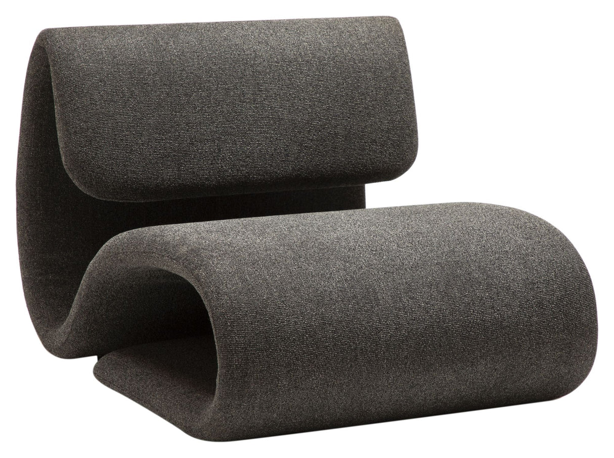 Dubna Lounge Chair, pebble gray bouclé fabric