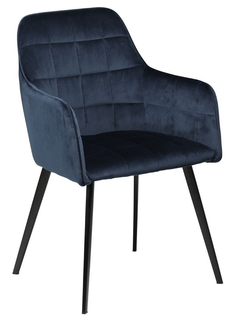 Embrace Dining chair, Midnight blue velvet