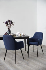 Embrace Dining chair, Midnight blue velvet