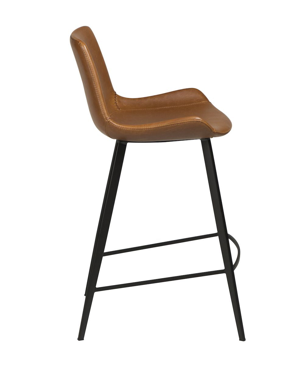 Hype bar stool Light brown leatherette, SH: 65cm