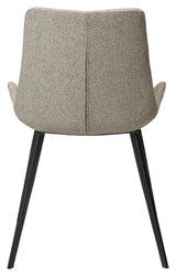 Hype Dining chair, pebble earth bouclé fabric