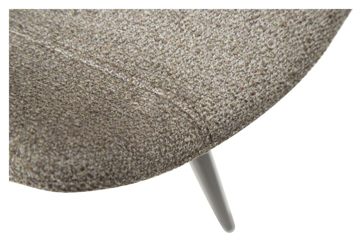 Hype Dining chair, pebble earth bouclé fabric