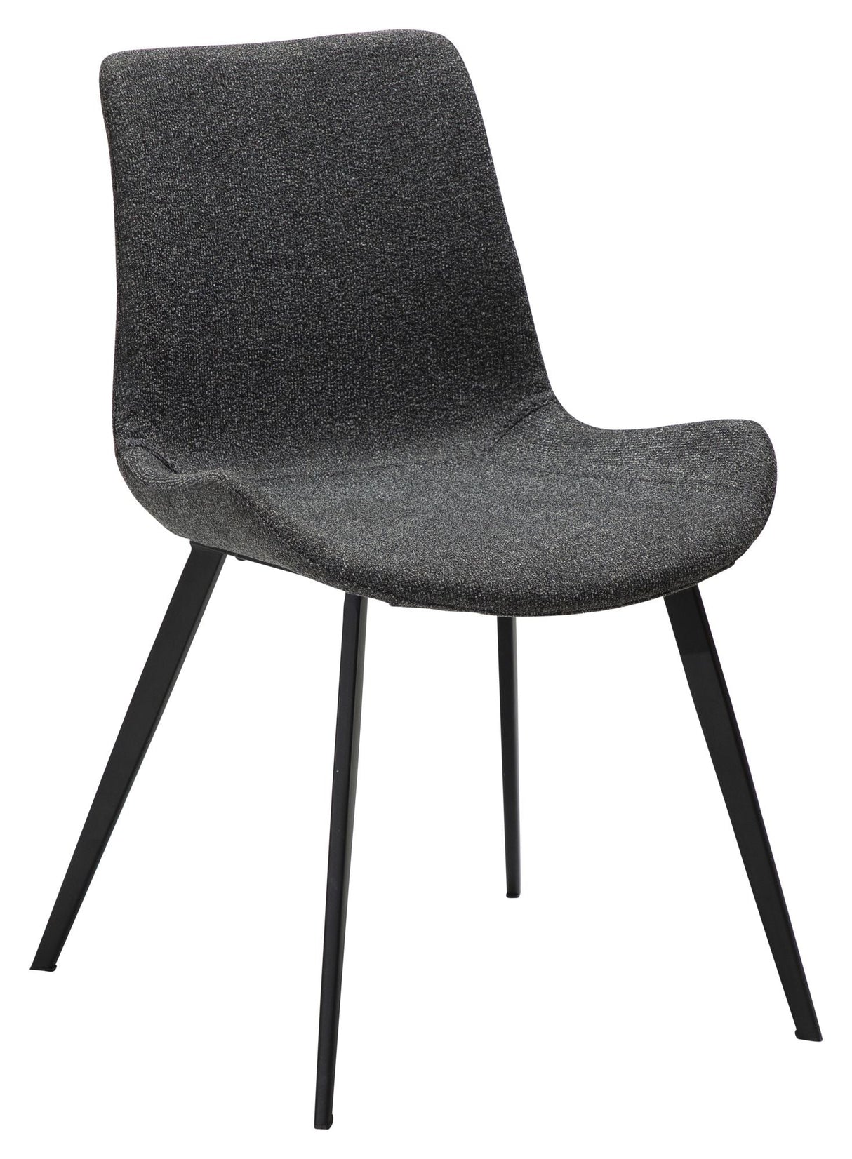 Hype Dining chair, pebble gray bouclé fabric