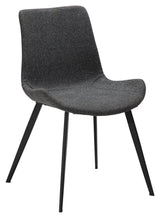 Hype Dining chair, pebble gray bouclé fabric