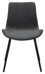 Hype Dining chair, pebble gray bouclé fabric