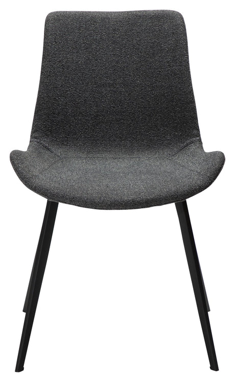 Hype Dining chair, pebble gray bouclé fabric