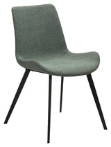 Hype Dining chair, pebble green bouclé fabric