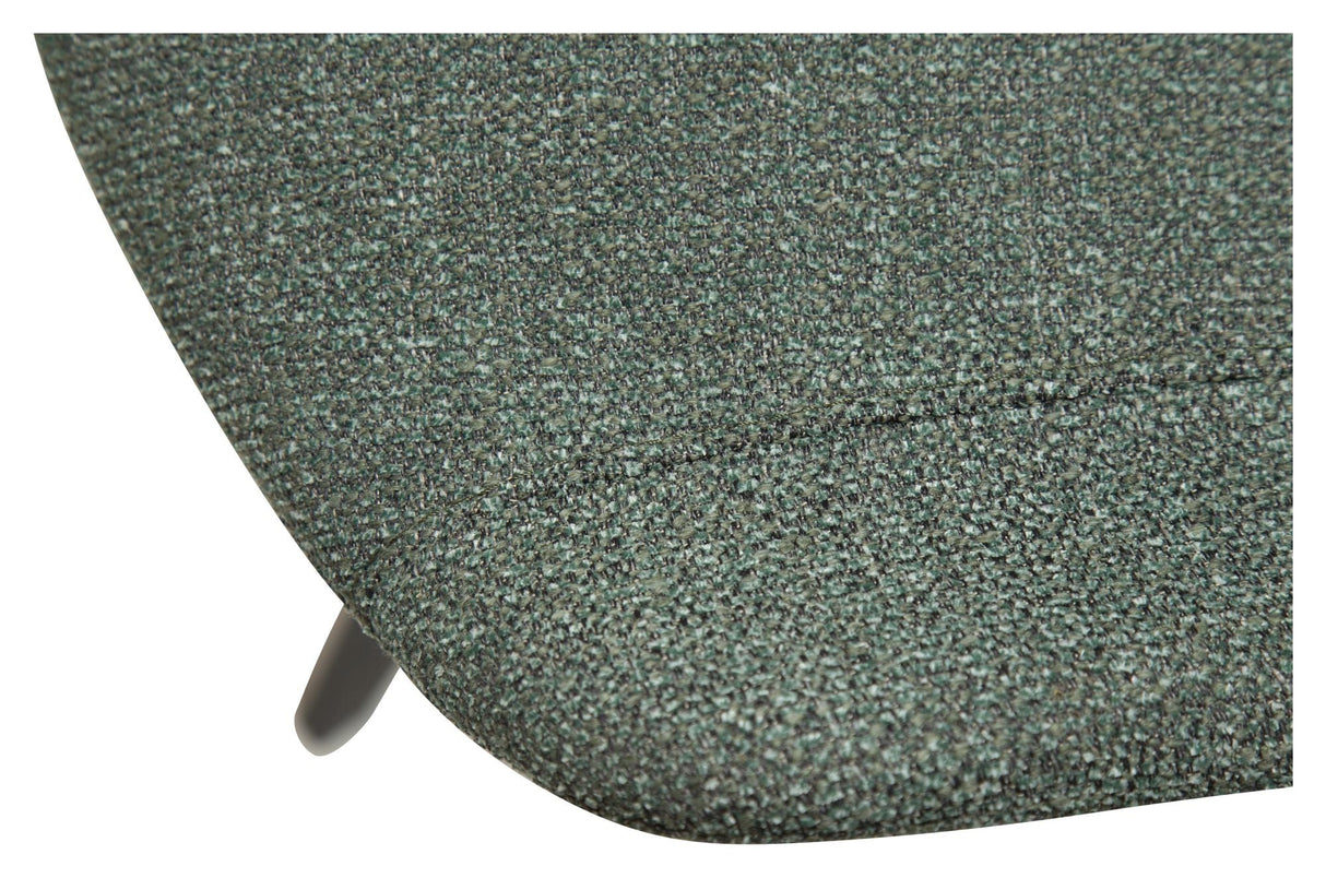 Hype Dining chair, pebble green bouclé fabric