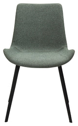 Hype Dining chair, pebble green bouclé fabric