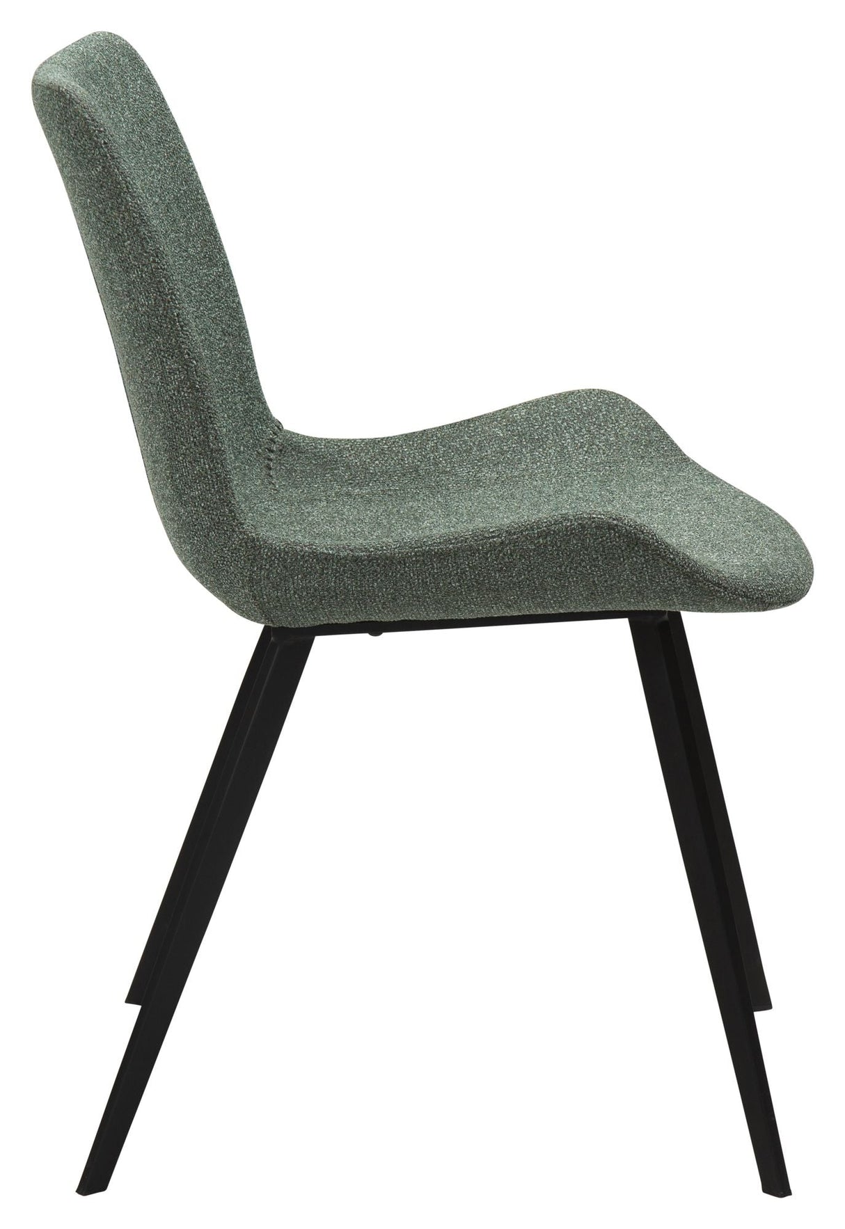 Hype Dining chair, pebble green bouclé fabric