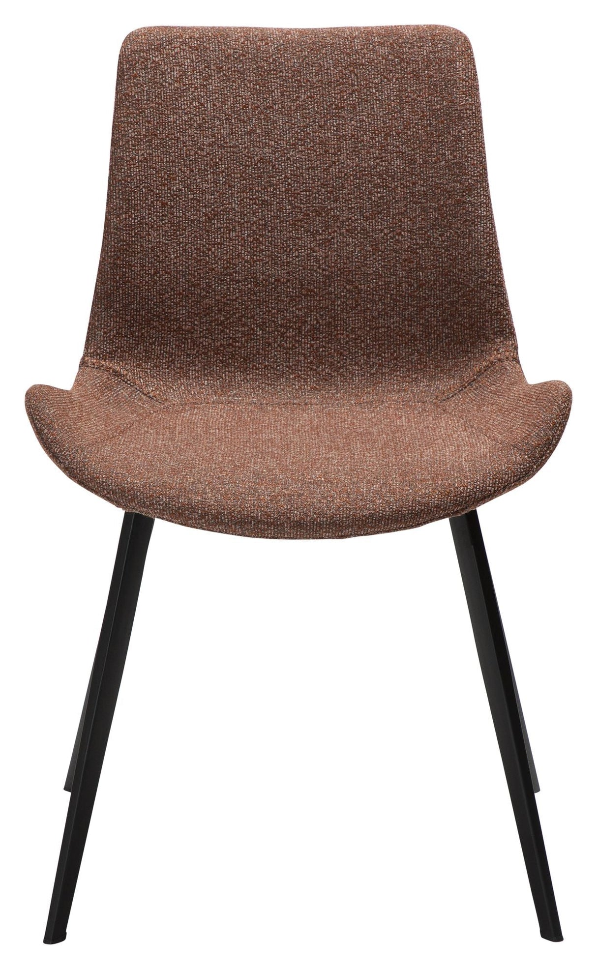 Hype Dining chair, pebble red bouclé fabric