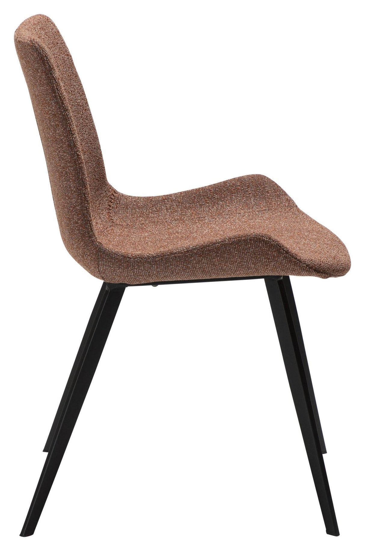 Hype Dining chair, pebble red bouclé fabric