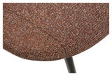 Hype Dining chair, pebble red bouclé fabric