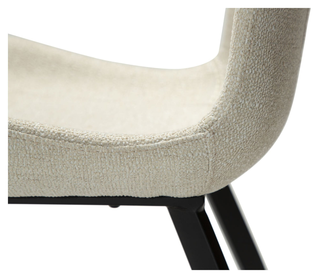 Hype Dining chair, simply beige bouclé fabric