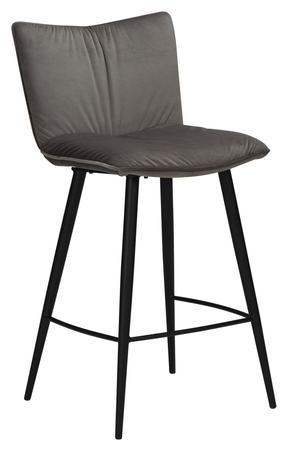 Join bar stool, Alu-Gray Velour, SH: 67cm