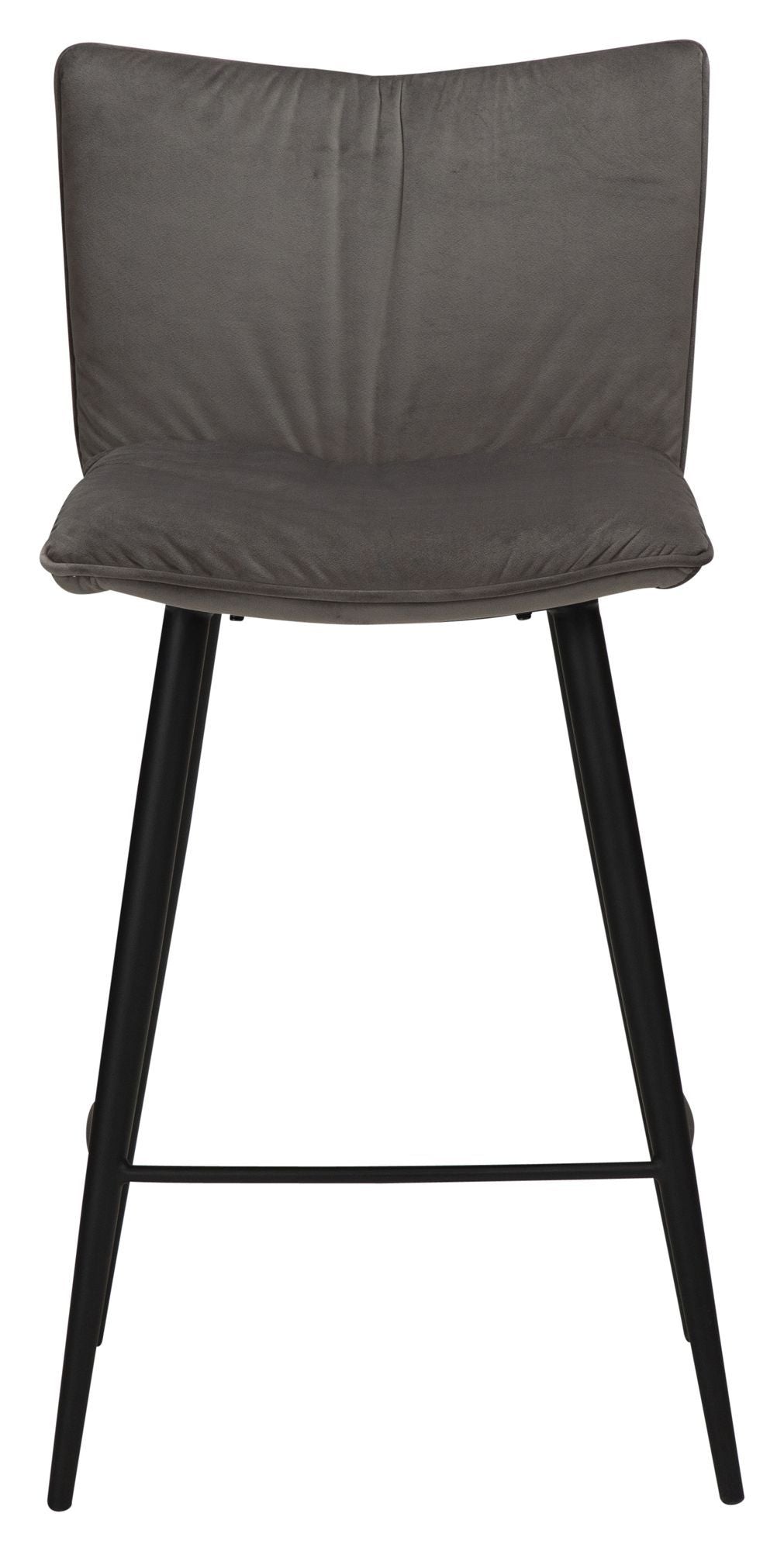 Join bar stool, Alu-Gray Velour, SH: 67cm