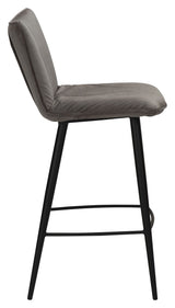 Join bar stool, Alu-Gray Velour, SH: 67cm