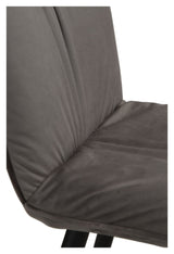 Join bar stool, Alu-Gray Velour, SH: 67cm