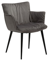 Join Dining chair with armrests, Alu-Gray Velour