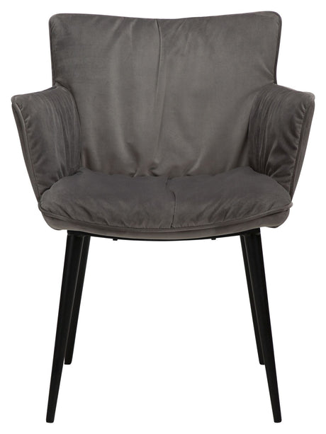 Join Dining chair with armrests, Alu-Gray Velour