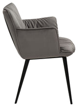 Join Dining chair with armrests, Alu-Gray Velour