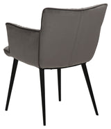 Join Dining chair with armrests, Alu-Gray Velour