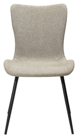 Medusa Dining chair, pebble earth bouclé fabric