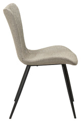 Medusa Dining chair, pebble earth bouclé fabric