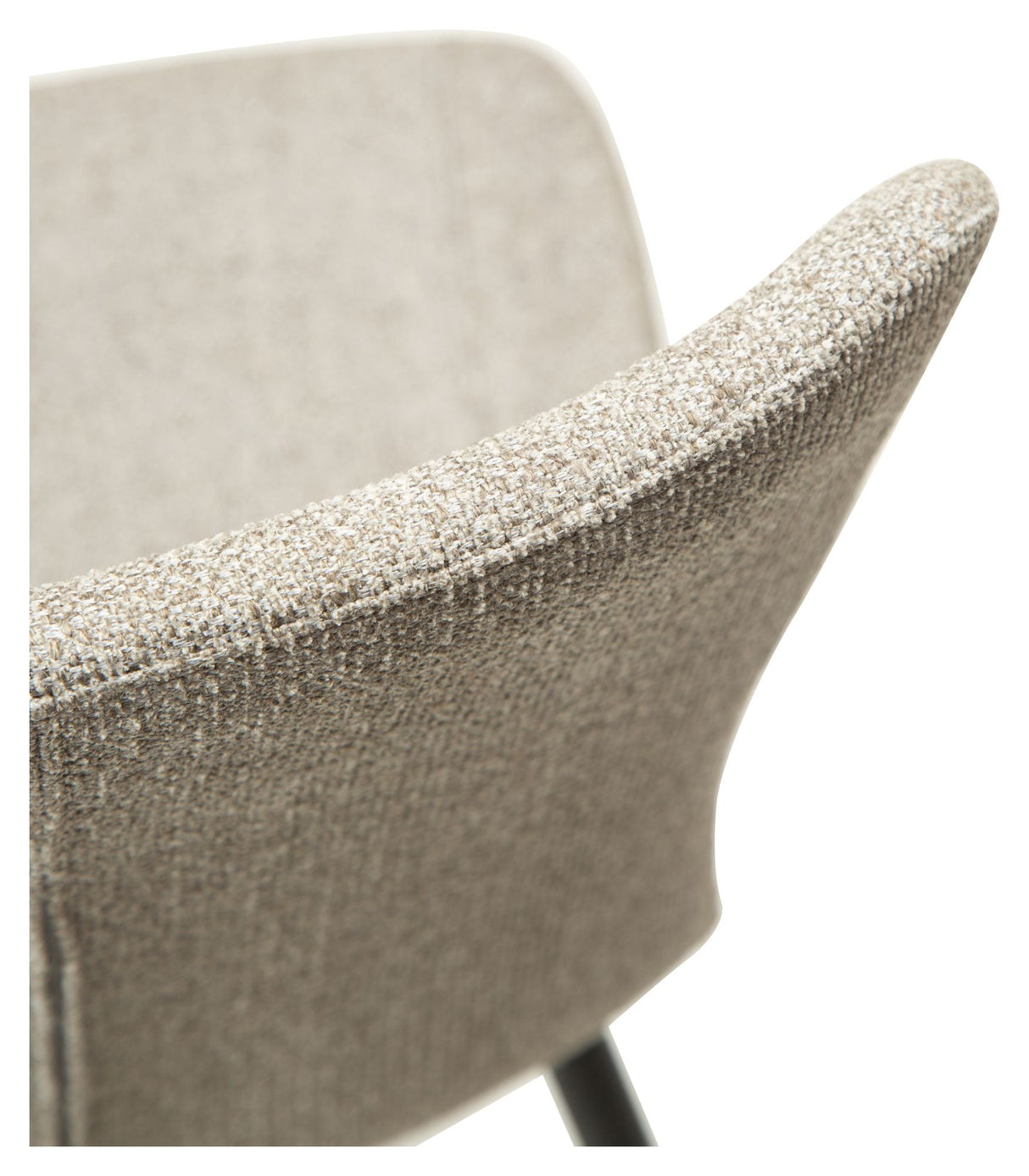 Medusa Dining chair, pebble earth bouclé fabric