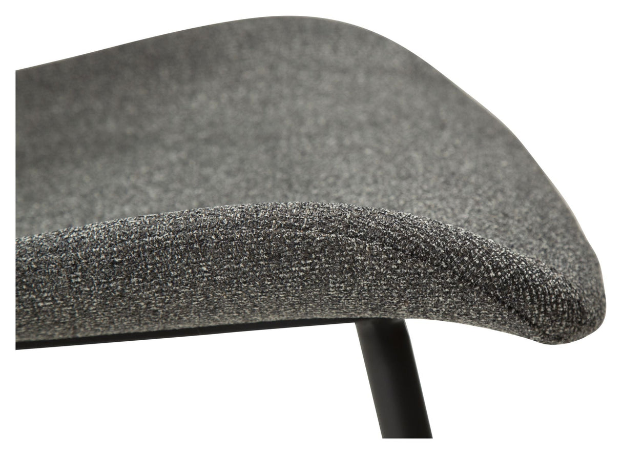 Medusa Dining chair, pebble gray bouclé fabric