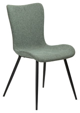 Medusa Dining chair, pebble green bouclé fabric