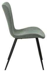 Medusa Dining chair, pebble green bouclé fabric